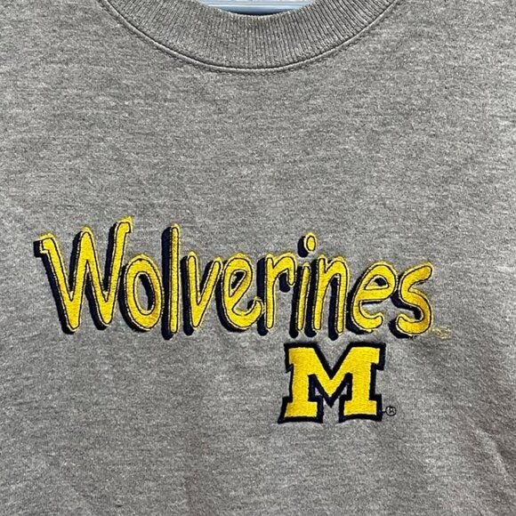 Vintage 80s Michigan Wolverines University NCAA College 1980s Sweatshirt - Picture 3 of 6